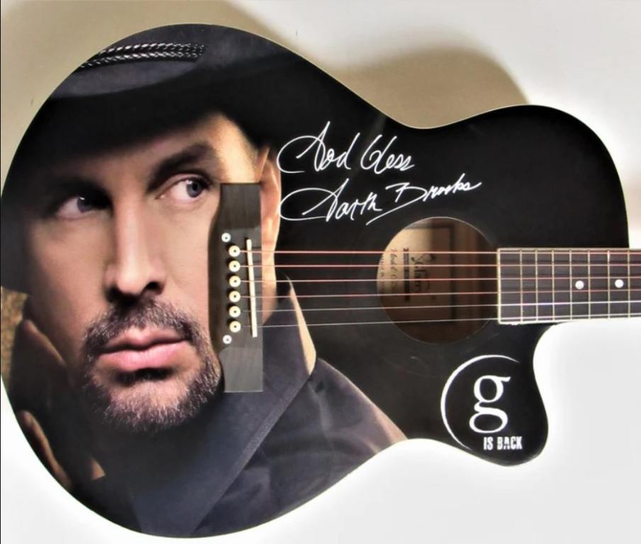 Garth Brooks signed guitar