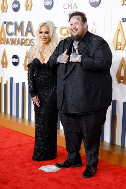 Bunnie XO and Jelly Roll attend the 57th Annual CMA Awards