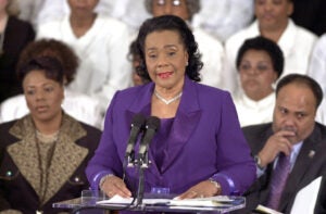 Coretta Scott King at the King Day Celebration And March In Atlanta