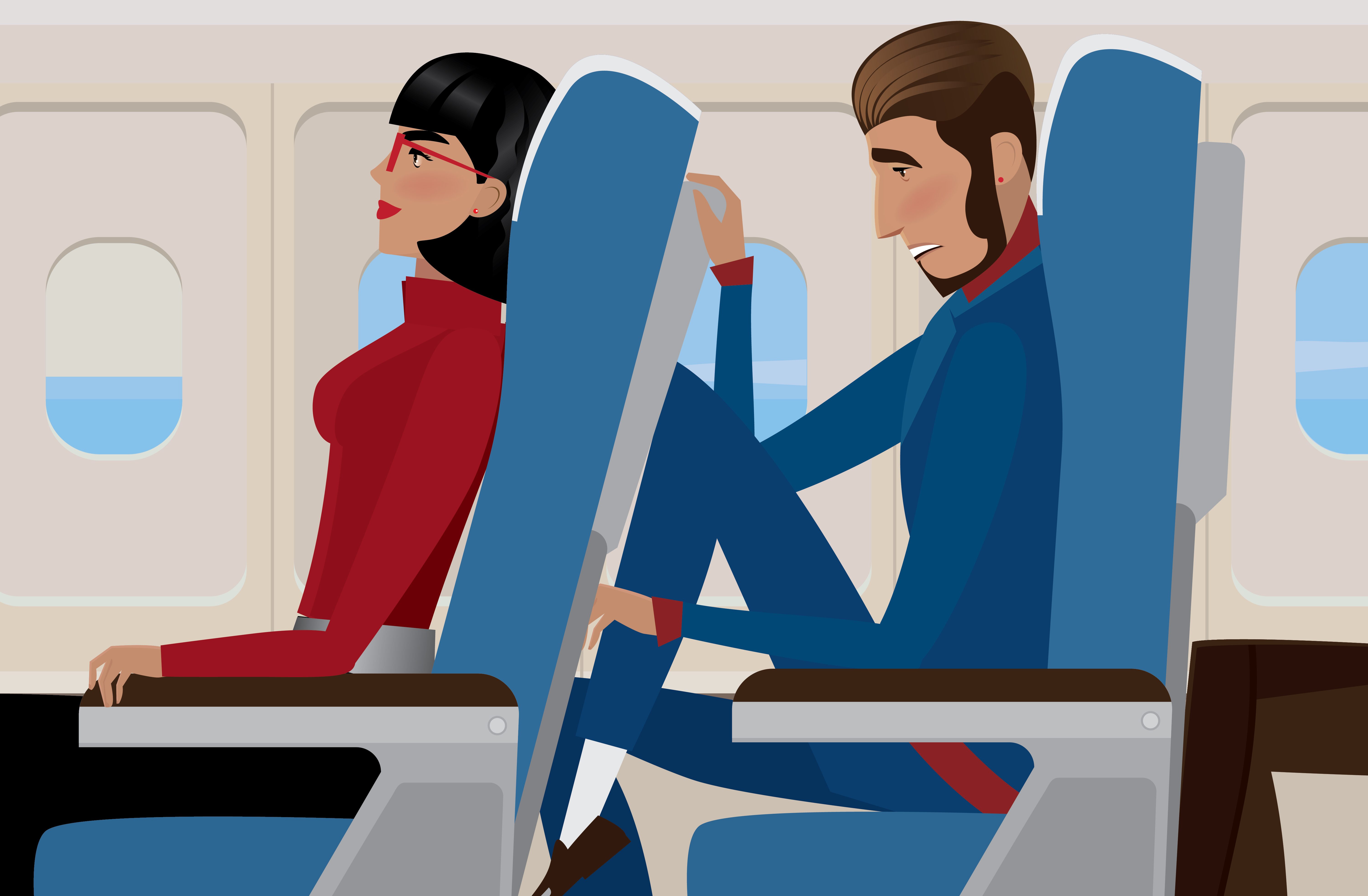 Reclining Airplane Seats 1537