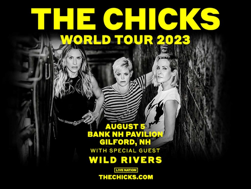 Promo picture of the band The Chicks for their 2023 World Tour