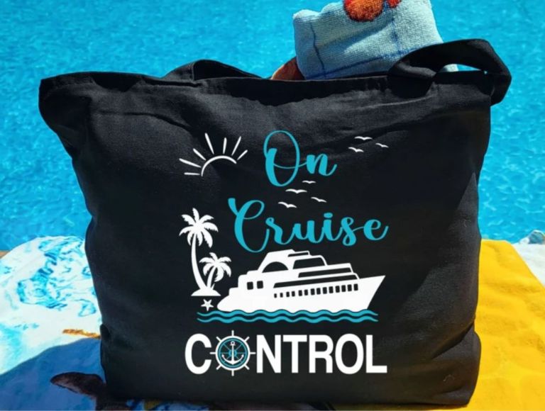 black on cruise control cruise/beach tote bag