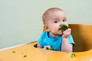 Baby Eating Broccoli