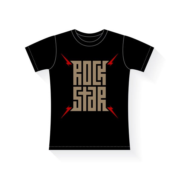 Rock Star - vector illustration with the slogan for t-shirts, posters and other uses.