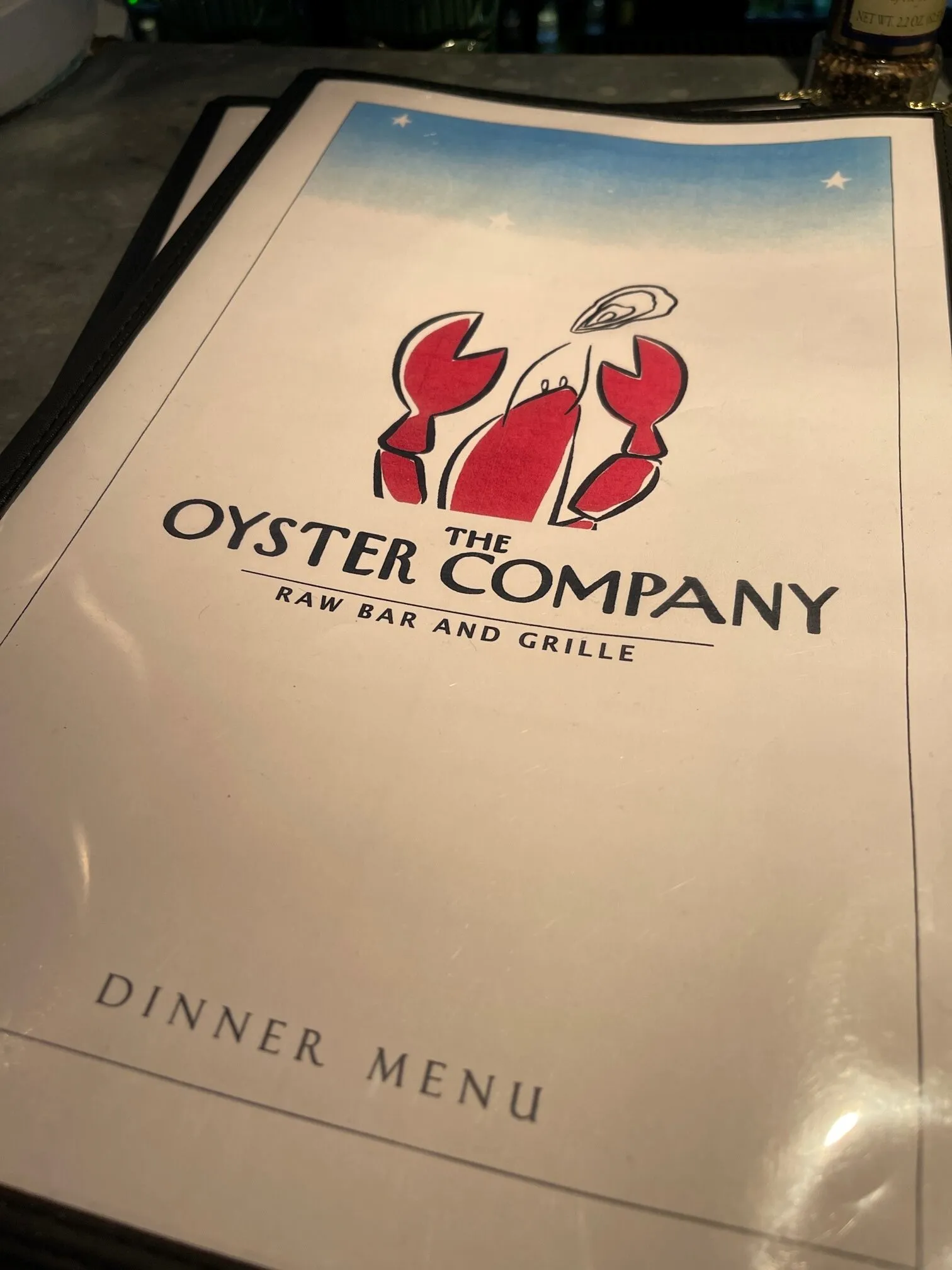 The Oyster Company menu