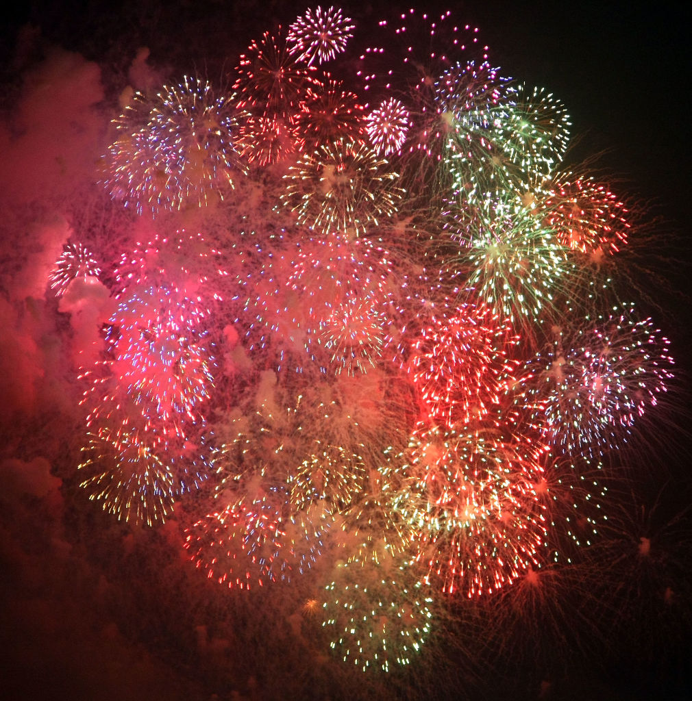 variety of fireworks