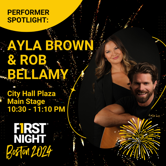 Ayla Brown and Rob Bellamy promo photo for First Night Boston
