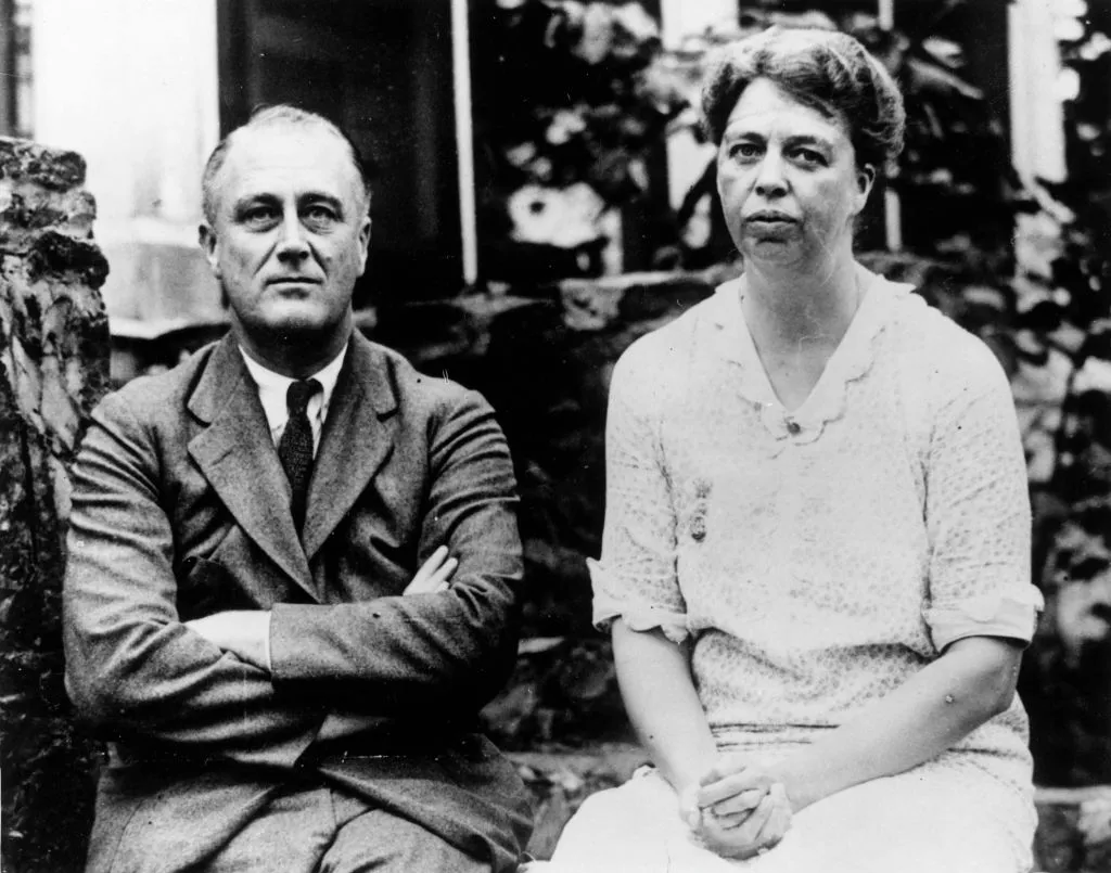 Franklin D Roosevelt and Wife, Elenore