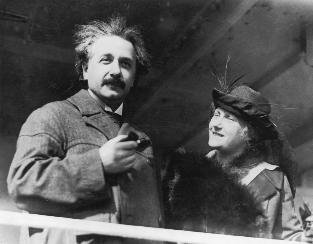 Albert Einstein and wife