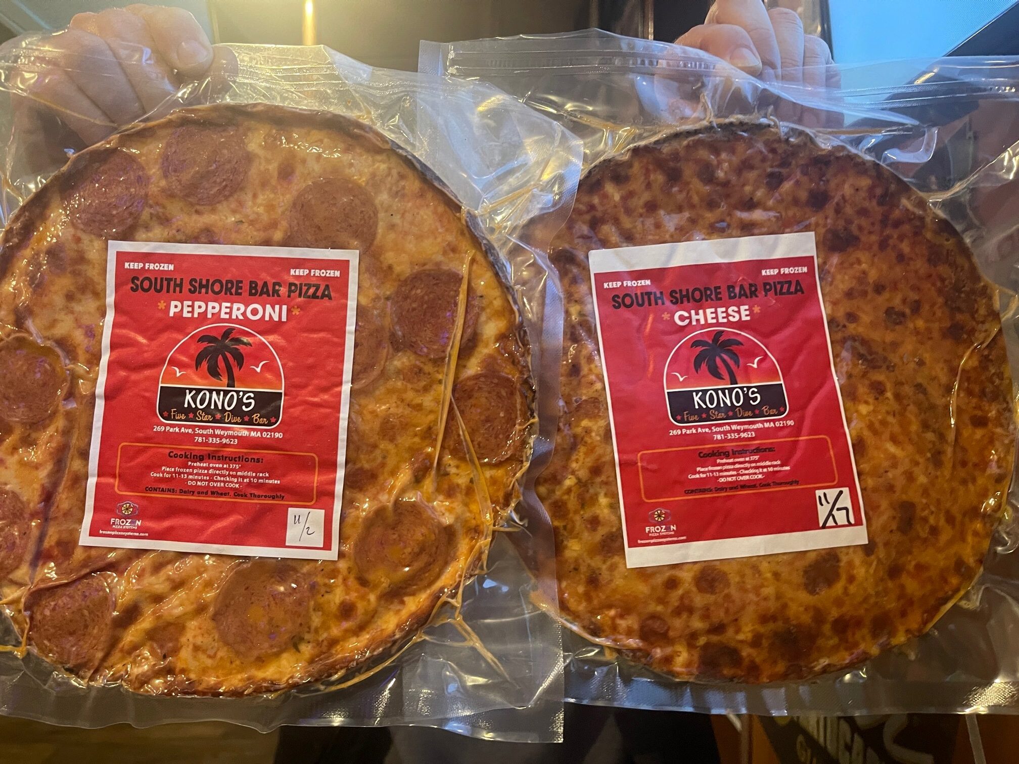 Johnny Kono's frozen pizza