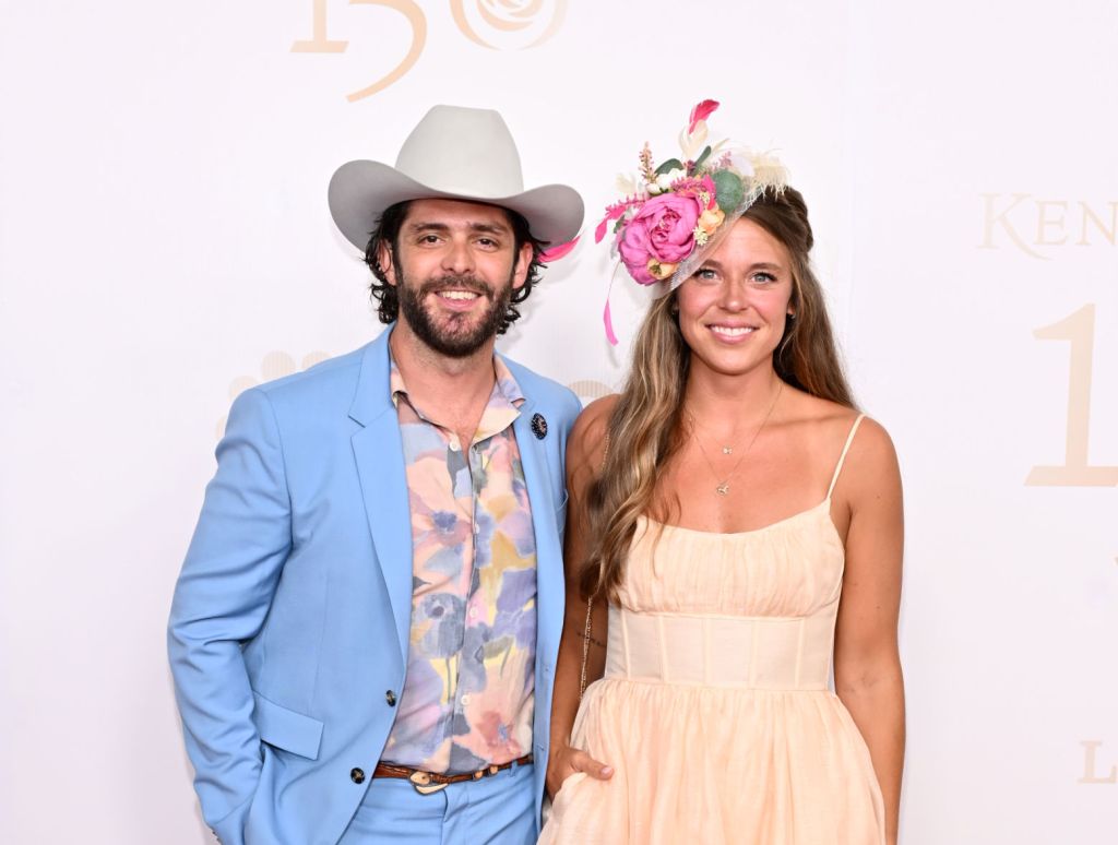 Thomas and his wife Lauren at the Kentucky Derby earlier this month.