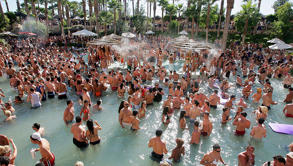 A pool party in Las Vegas, Nevada. The Toughest Tourist Destinations To Get Good Sleep Las Vegas Metro