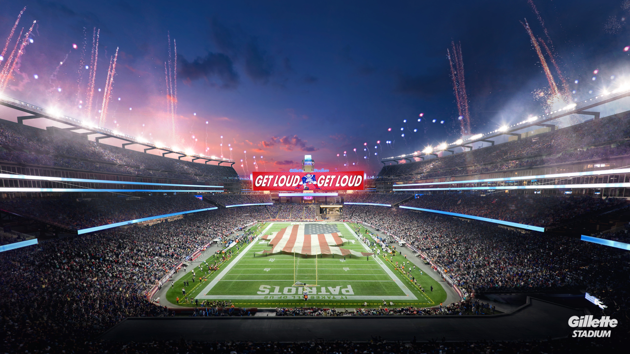 Gillette Stadium rendering new video board north end